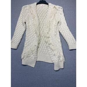 Girls GB Girls Cream Cardigan Sweater Size XL